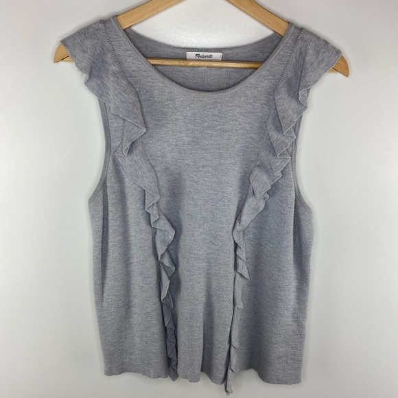 MADEWELL Heavy Knit Ruffle Sweater Tank - Picture 7 of 7